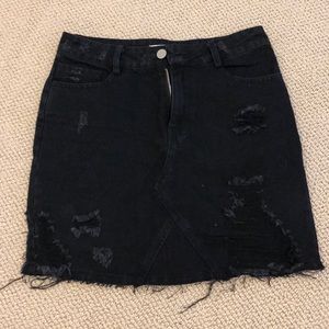 Princess Polly black denim skirt